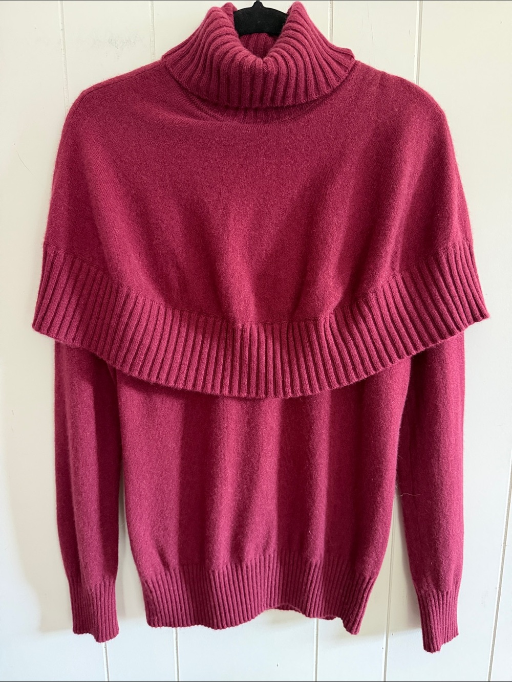 Antonio Melani Cashmere Layered Blair Cape Sweater Large Quiet Luxury Old Money